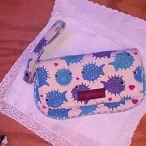 bungalow 360 Blue & Purple Puffer Fish Wristlet with Pink Hearts